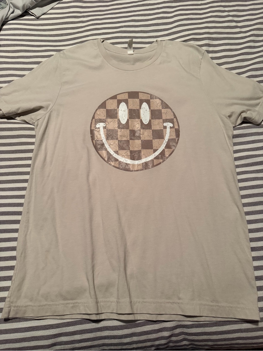 Beige Graphic Smile T-Shirt